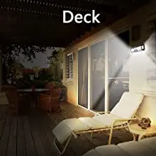 LED Solar Motion Sensor Lights 3 Adjustable Heads Wide Angle Illumination Waterproof Outdoor Sensor Lights Reflector for Garden