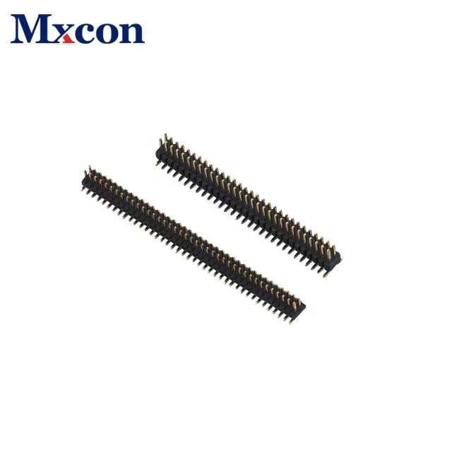 
High quality single row straight double plastic Pitch 2.54mm pin header 