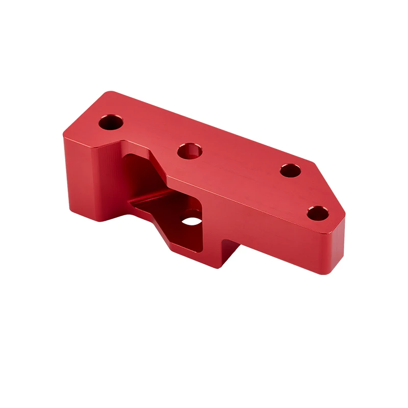 Custom Red Anodized Aluminium Cnc Machining Milling Part Cnc Machined Aluminum Intake Manifold Billet Power Block Cnc Service Fo