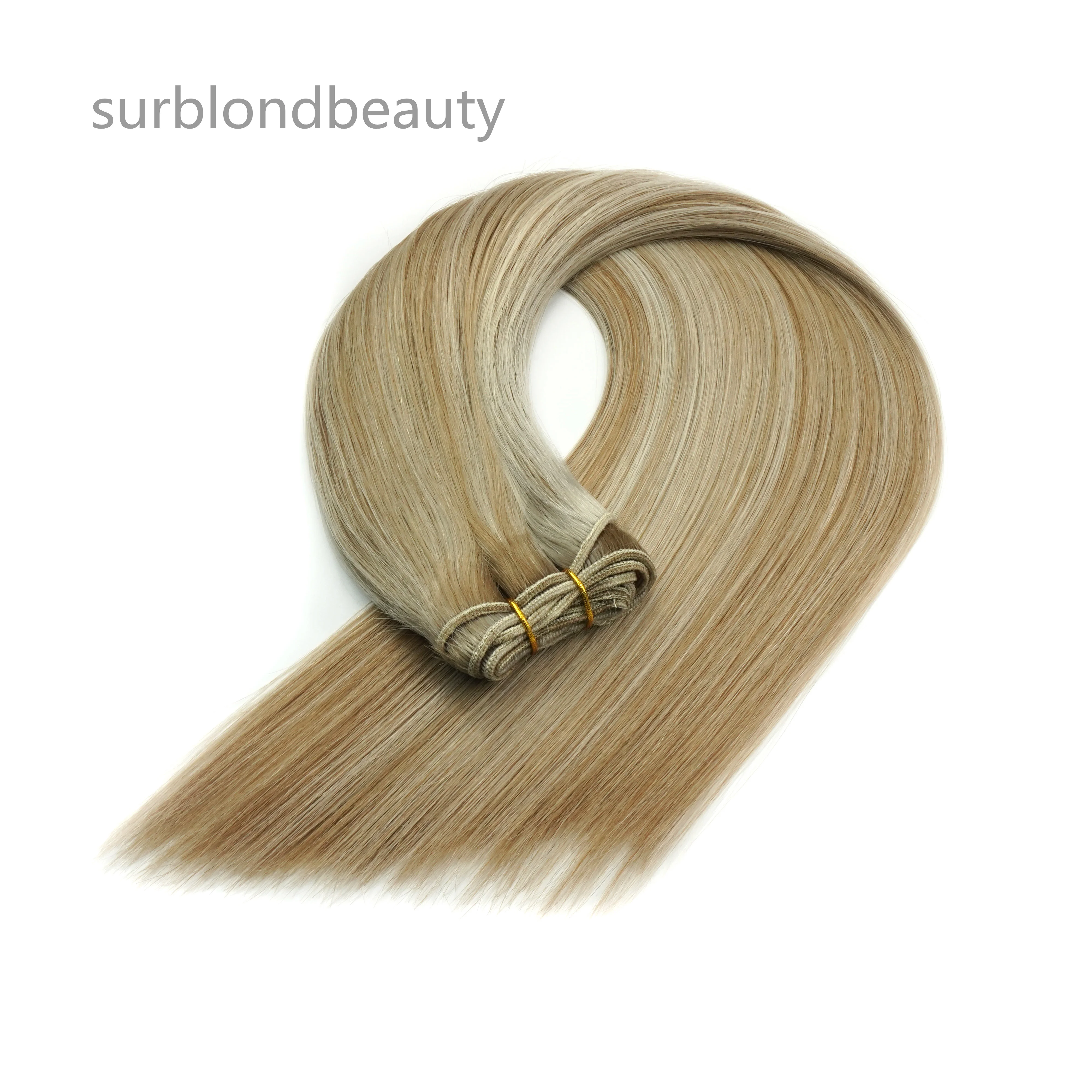 hair extensions Russian hair Cuticle Aligned Remy Virgin machine  Weft Double Drawn Hair Extensions