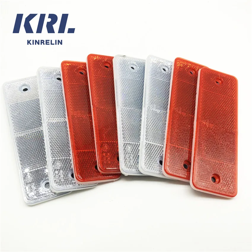 Bike Trailer Truck Boat Marker Round Rectangle Amber Reflector Lamp Adhesive Tape