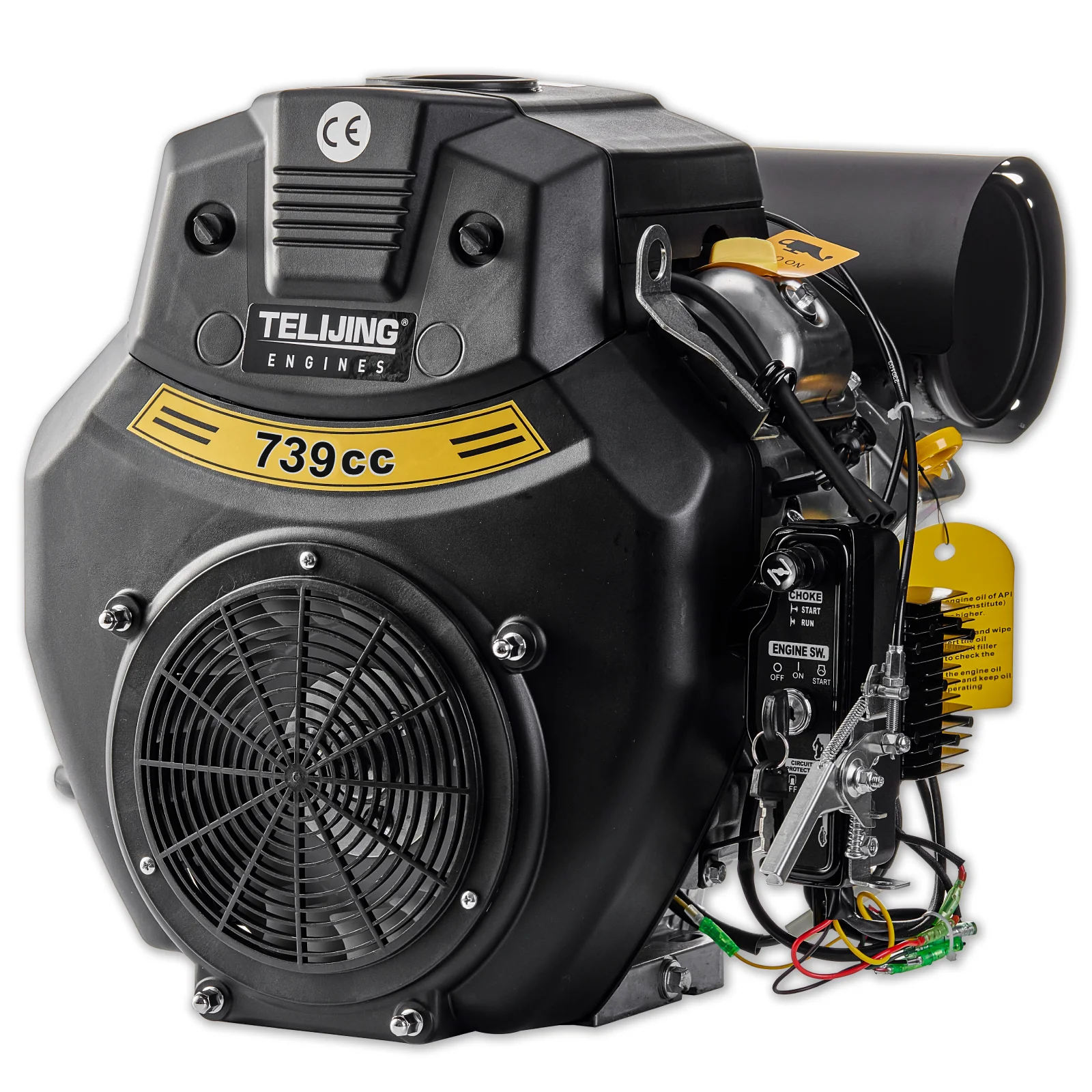 Industrial Machinery OHV TJ740 Gasoline Engines 739cc Two Cylinder Forced Cooling 27Hp 16.8kw for Multiple Agricultural Use