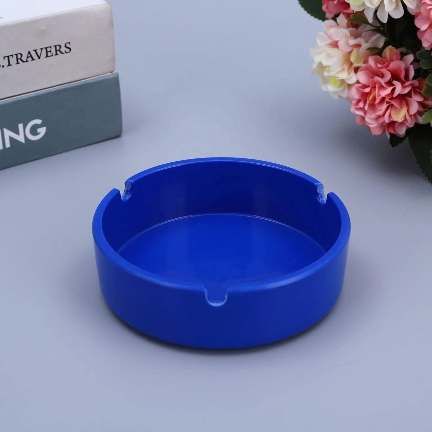 Custom Printed Portable round Melamine Plastic Ashtray Perfect Promotion Gift with Customized Print Customized Ashtrays