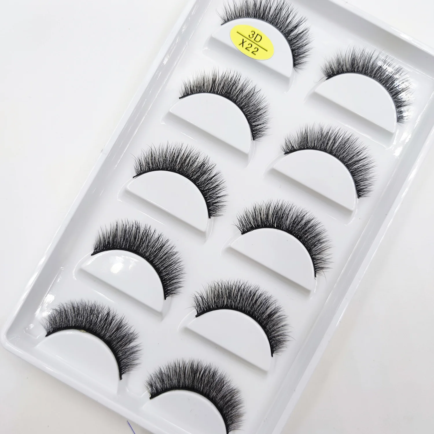 5 Pairs 3d/5d Faux Mink Hair False Eyelashes Natural Long Full Volume Wispies Fluffy Lashes Extension Eye Makeup Tools Handmade