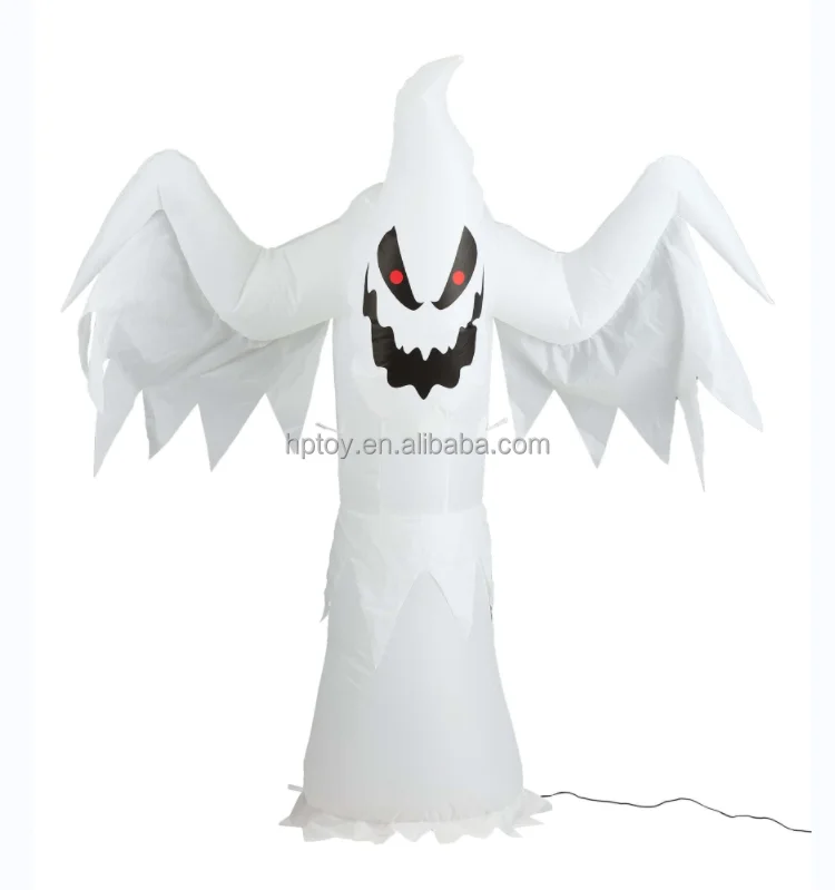 Customized Inflatable Spooky Halloween Ghost Decoration  Inflatable White Ghost Airblown Inflatable Creepy Ghost