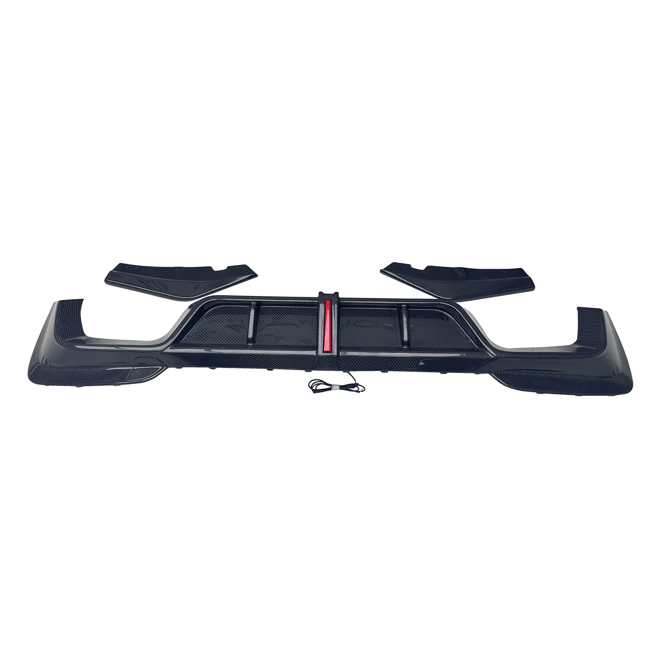 Z-ART 2019-2022 AE Style Carbon Fiber Rear Lip For BMW X3 Carbopn Fiber Rear Chin For BMW X3 X3M Facelift Bumper Low Spoiler