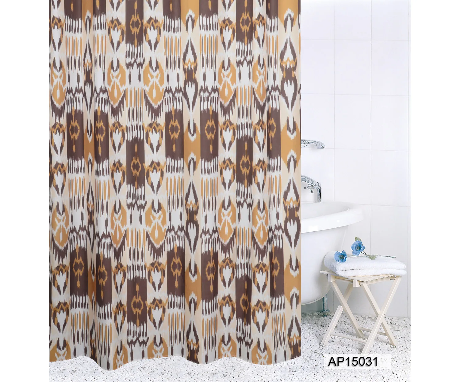 Bathroom Bath Textile Fabric Polyester PEVA PVC Plastic Vinyl Shower Curtain