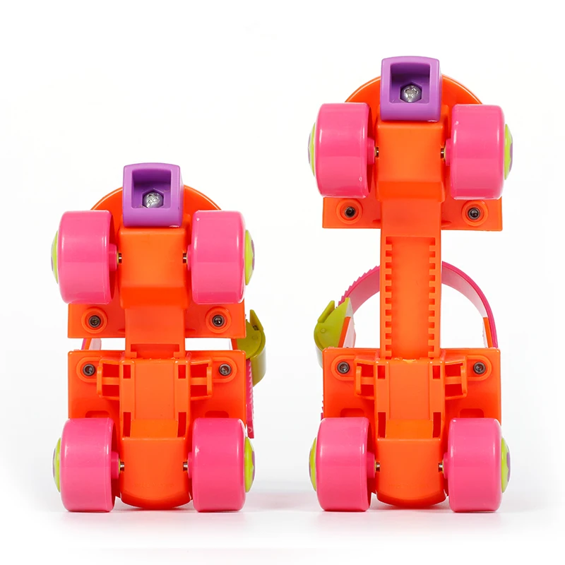 Customized Adjustable Sizes J6-J12 Kids Roller Skate Shoes Quad Skates for Children Age 3-6 Years 27.5*10*24 9506702000 HS-K009