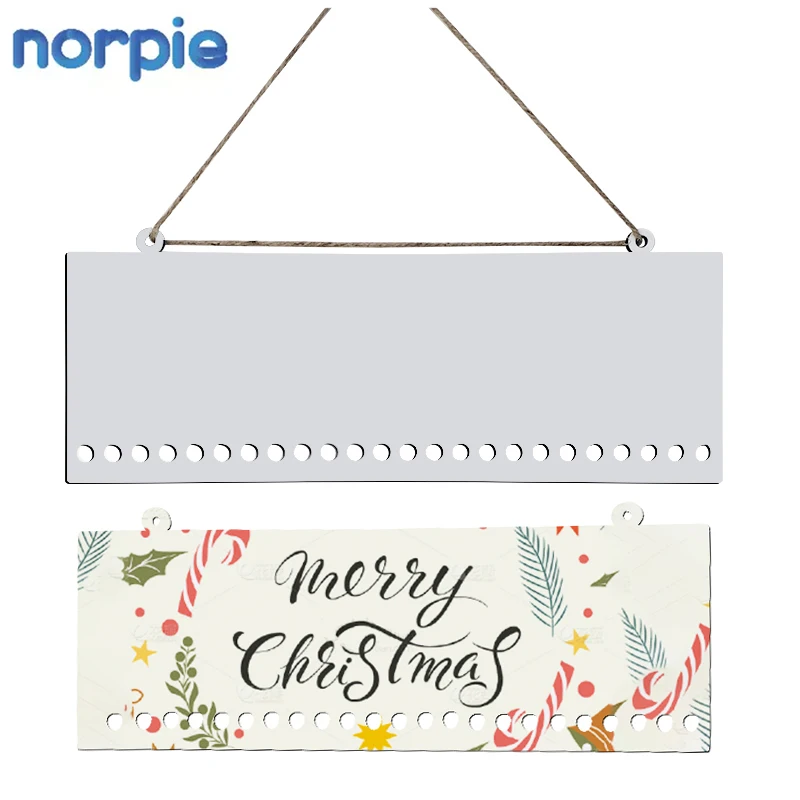 Custom Candy Cane Board Christmas Candy Sublimation Cane Advent MDF Calendar