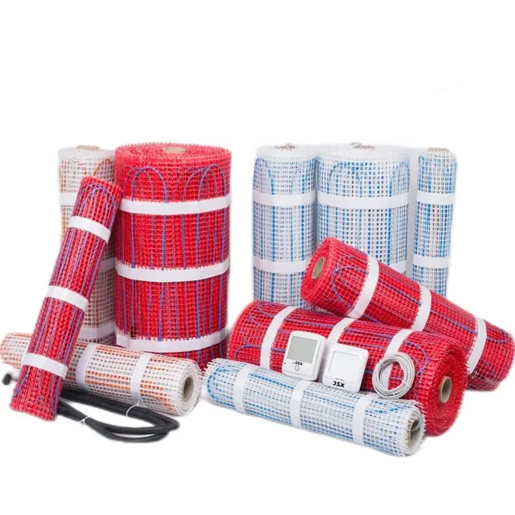 110v Electric floor heating mats in floor heating system with room thermostat uth170