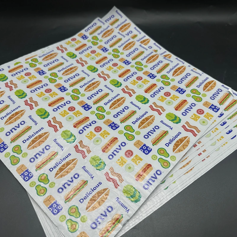 Disposable food grade burger sandwich paper checkered aluminum foil paper wrap greaseproof foil paper