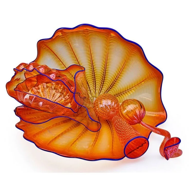 Wholesale art murano glass bowl sculpture 100% hand blown glass crafts