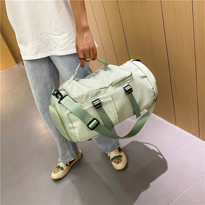 Wholesale custom cheap duffle backpack travel bags sports gym duffel bag with shoe compartment for men women