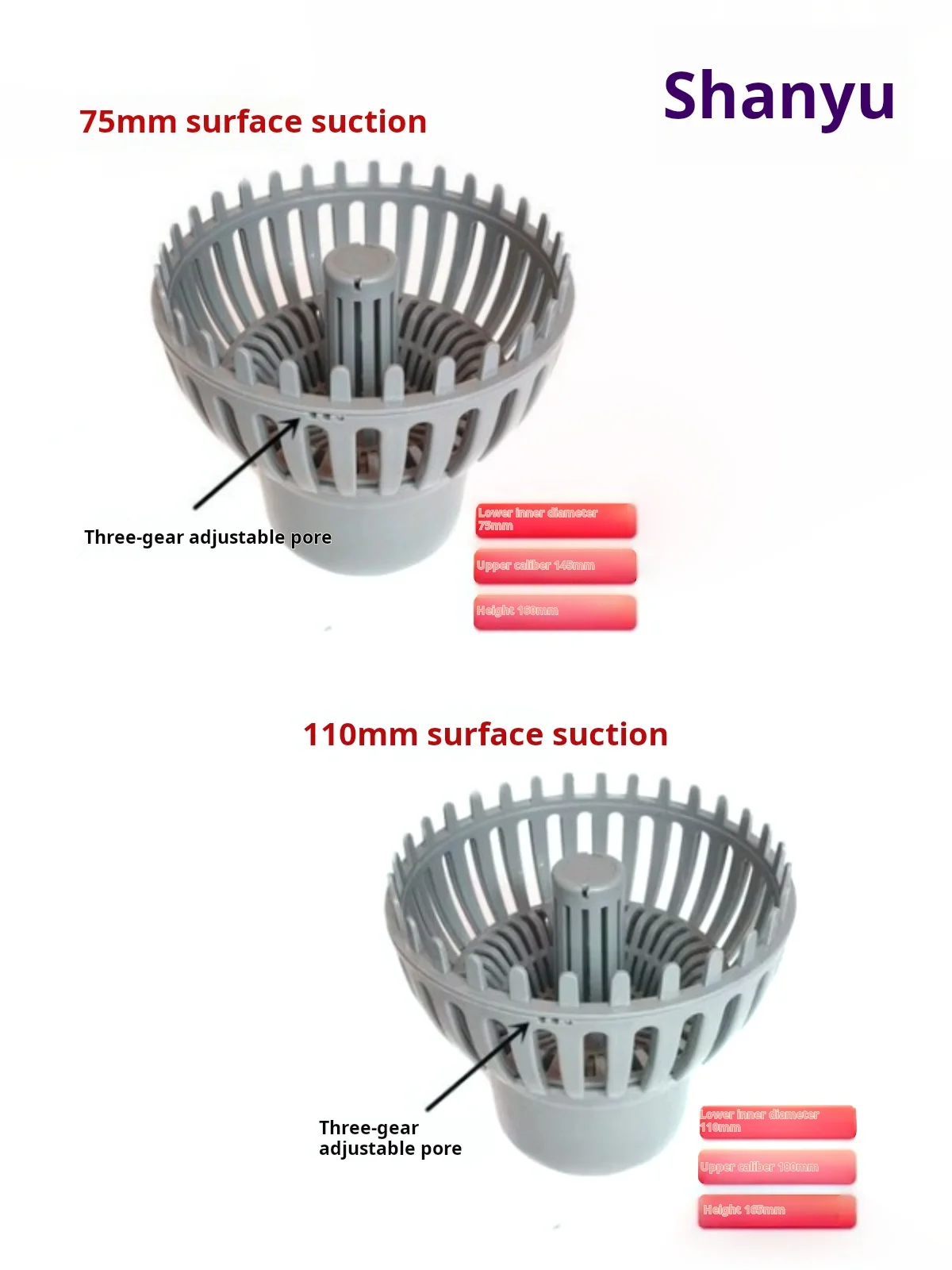Fish pond filter water surface drain surface suction barrier feed fallen leaves anti-koi floating filter surface water outlet