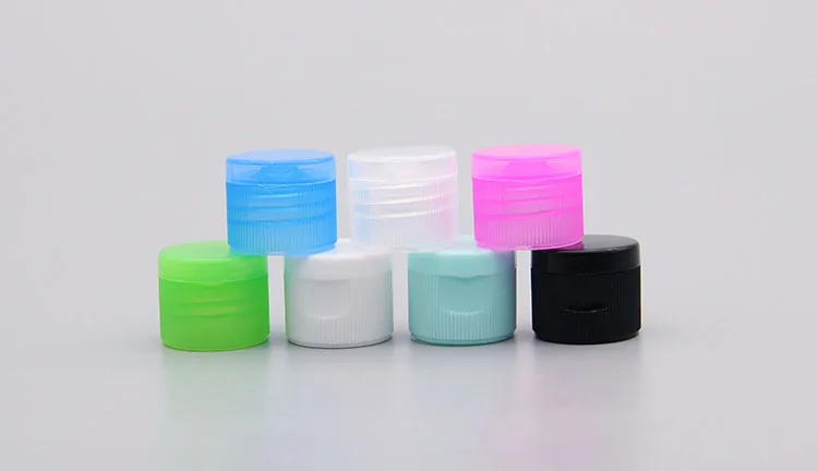 screw cap plastic lids 18mm 20mm 24mm Cosmetic packaging plastic flip top cap
