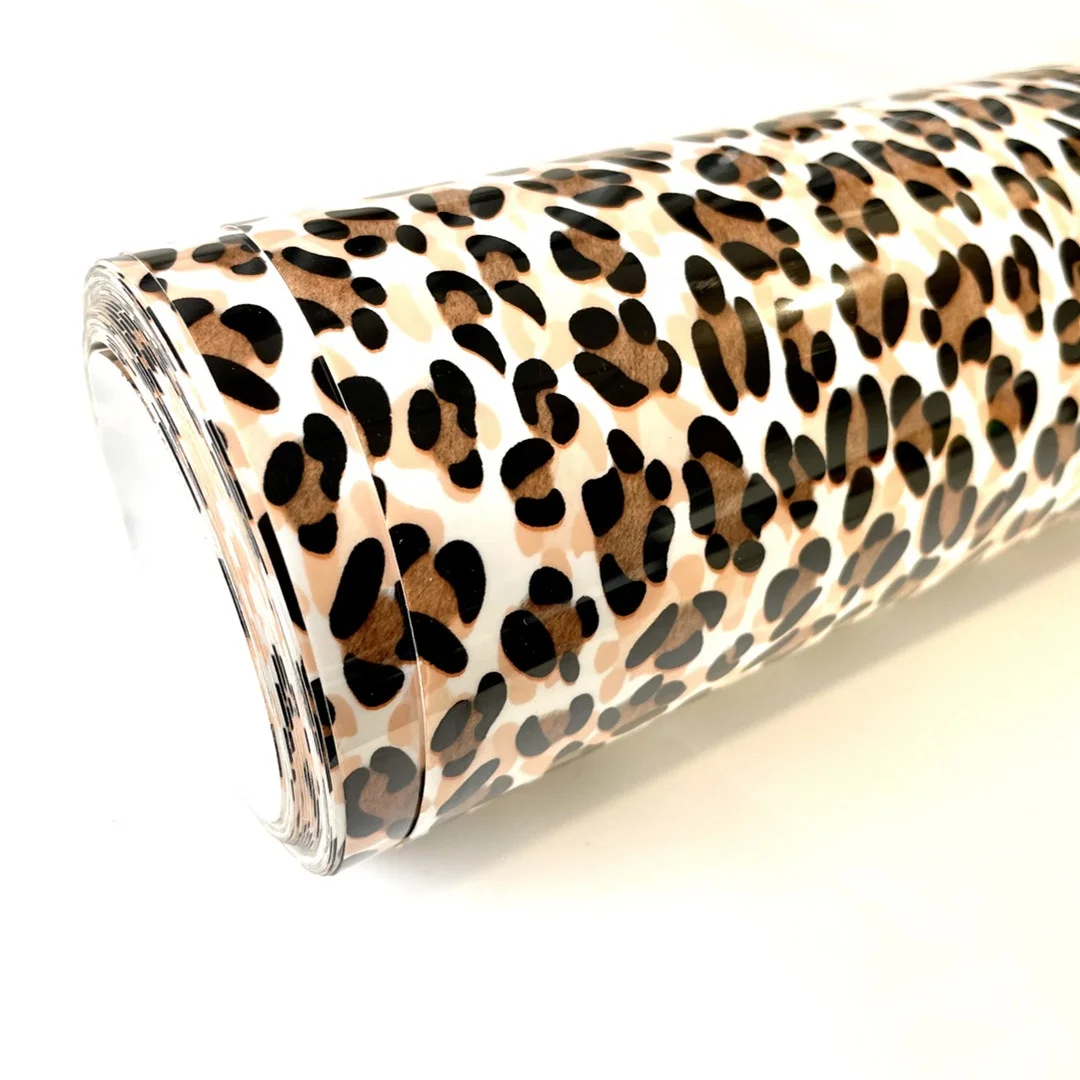 wholesale Pattern HTV,  Leopard print , PU Heat Transfer Vinyl ,  for clothing , bags and shoes