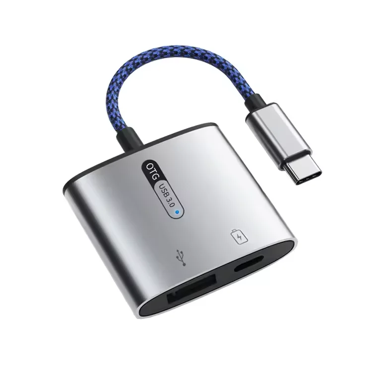 USB 3.0 2 in 1 OTG adapter OTG cable type C Charging converter USB Type C adapter male to female for mobile phone
