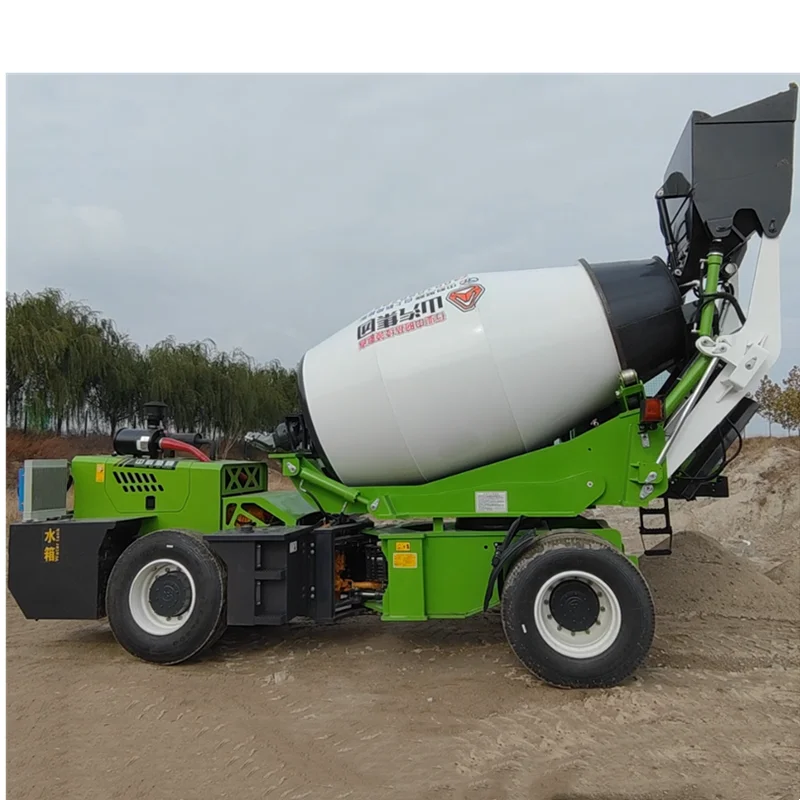 Model JBC4.0RW Bidirectional Self Loading Concrete Mixer Truck is a kind of unique vehicle which combines concrete mixer