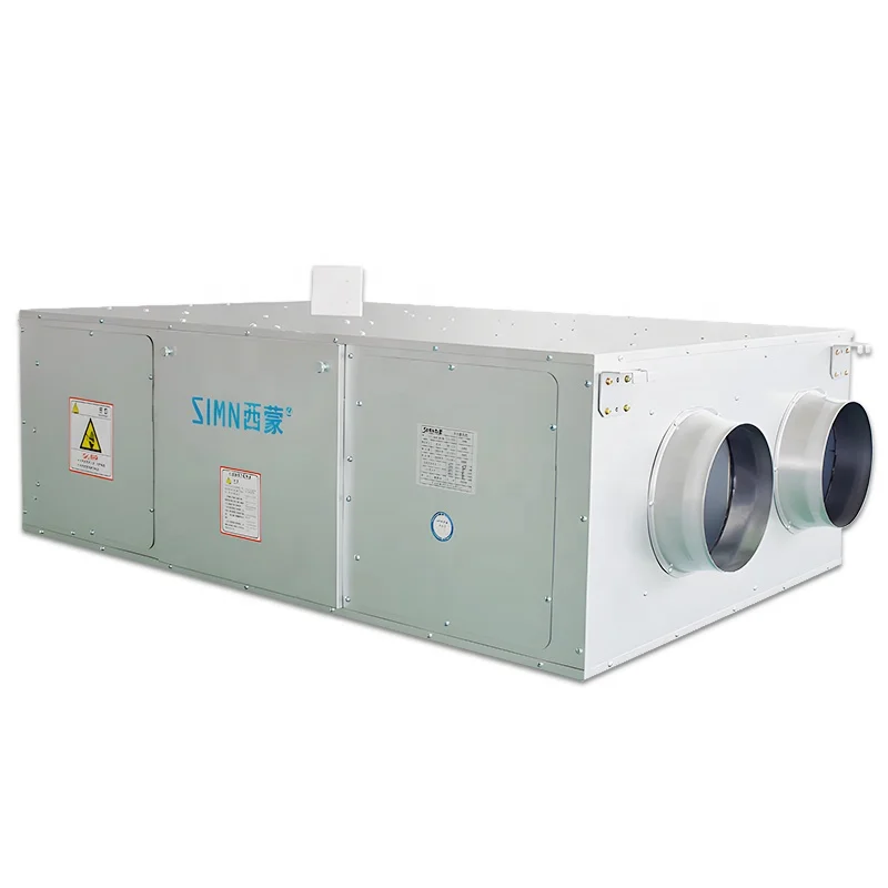 High Efficiency Residential HVAC System Electric ERV HRV Air Recuperator Bypass Free Cooling Auto Heat Energy HEPA Filter