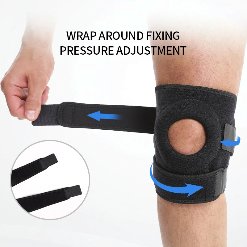 New short knee brace support with EVA pad summer breathable open knee pads
