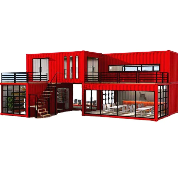 modern cottage house buildings luxurious decoration two floors shipping container house