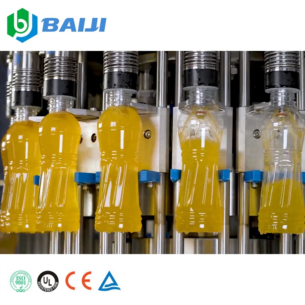 Automatic small bottle monoblock 3in1 concentrate juice filling and capping machine