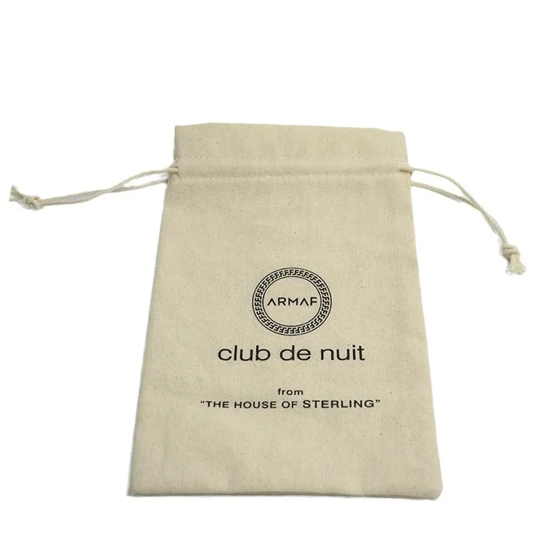 Manufacturer drawstring bag Small canvas cotton drawstring bag for Jewelry packaging