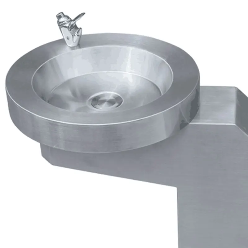 Stainless Steel Outdoor Freestanding double basin drinking water fountain
