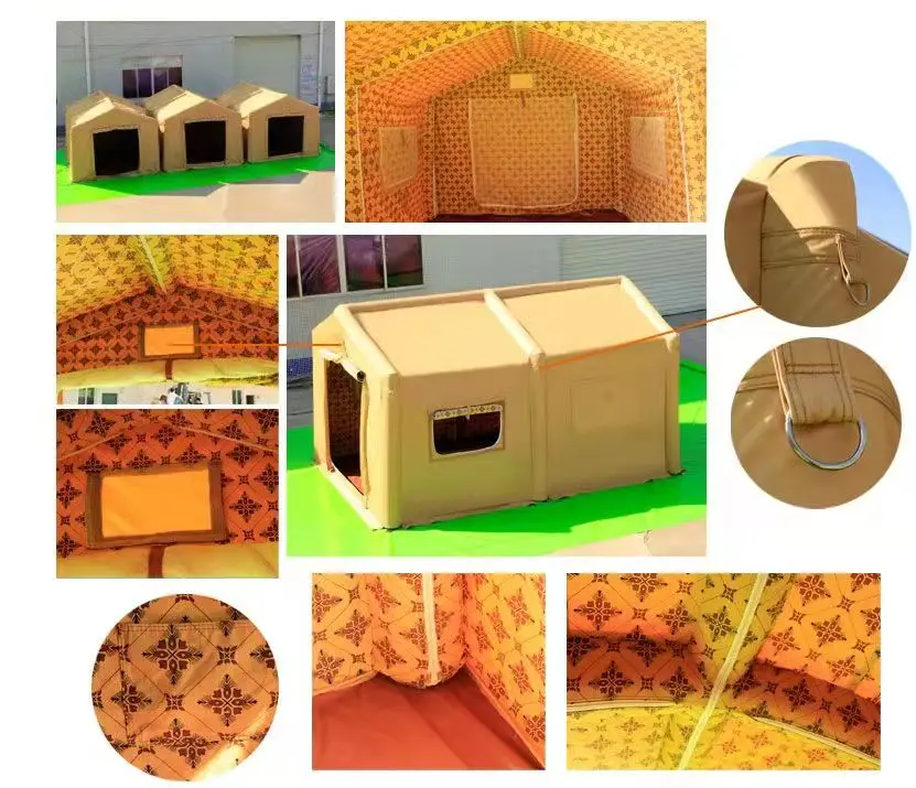 Wholesale High Quality Waterproof Disaster Relief Canvas Outdoor Winter Green Army Canvas Camping Military Tent