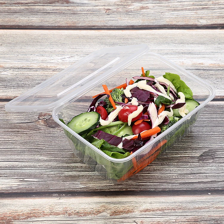 Microwavable Disposable Plastic Container Packing Use PP Rectangular take out food container