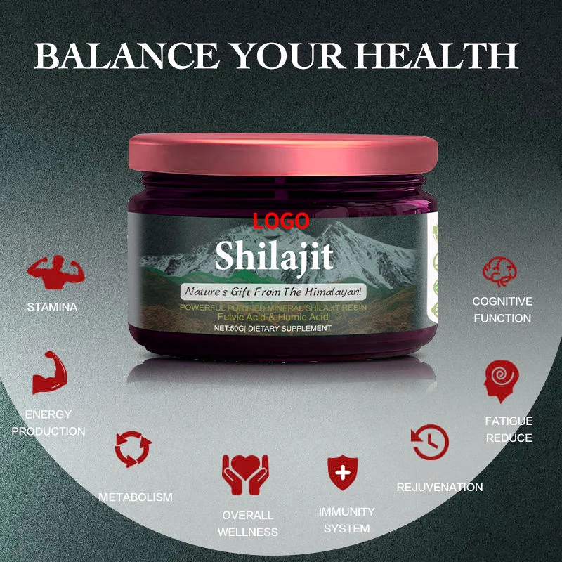Shilajit Resin with Fulvic Acid Trace Minerals Original Siberian Pure Shilajit   Humic Acid Supplement Support Metabo