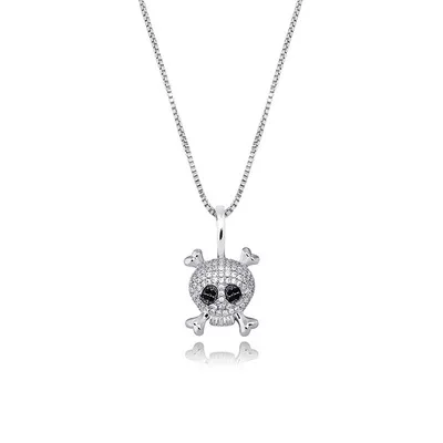 Verena Hip Hop Men Women Skull Pendant Iced Out Diamond 925 Sterling Silver Necklace Pendant