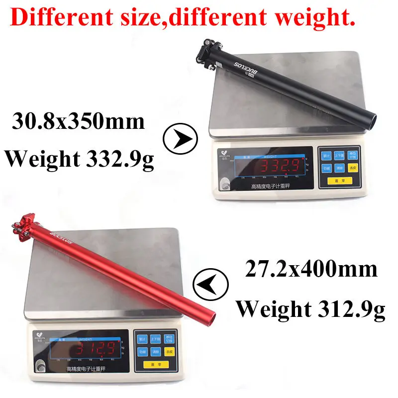 BUCKLOS aluminum alloy cheap mountain bike seat post 27.2/30.8/31.6mm adjustable bicycle seat post