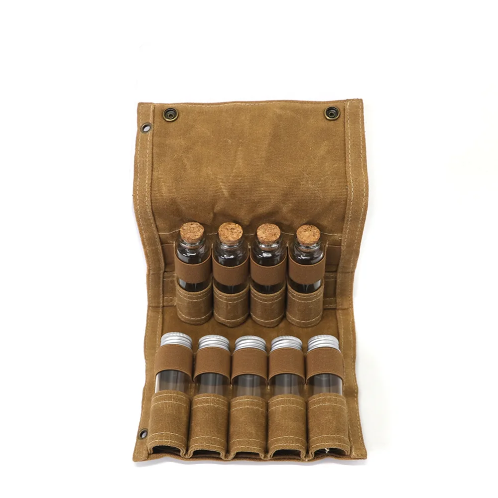 Spice Jar Storage Bag Food Seasoning Bottle Holder Condiment Container Bags Outdoor Camping Hiking kitchen Cookware Accessory