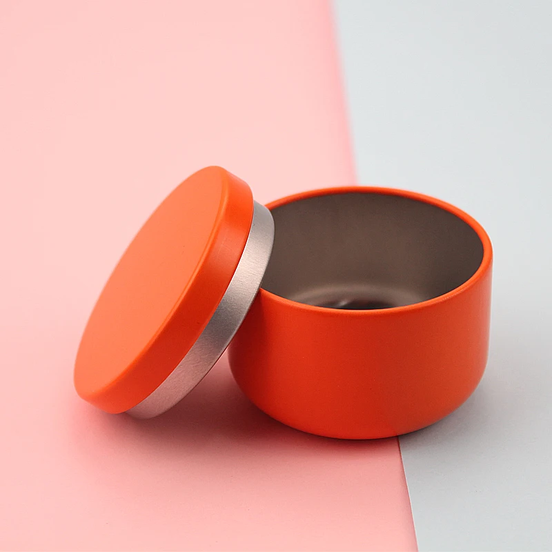 50g Empty Round Metal Candle Jar Tinplate Tea Storage Container Can Gift Candy Box Cosmetic Cream Jar With Screw Lid