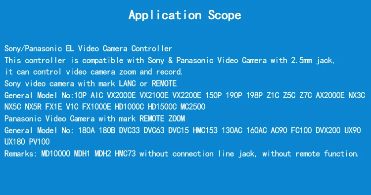 Factory Supply Camera Accessories YuSen EL Tripod Top Jimmy Crane Remote Controller For Sony Camcorder