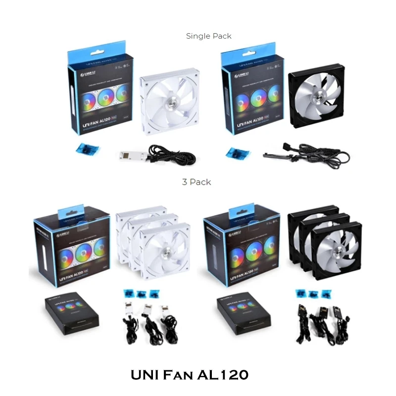 Вентилятор Lian Li UNI AL120 с корпусом ARGB PWM вентилятор RGB без проводов L-образная подключение программное обеспечение маргаритки промышленный класс 2