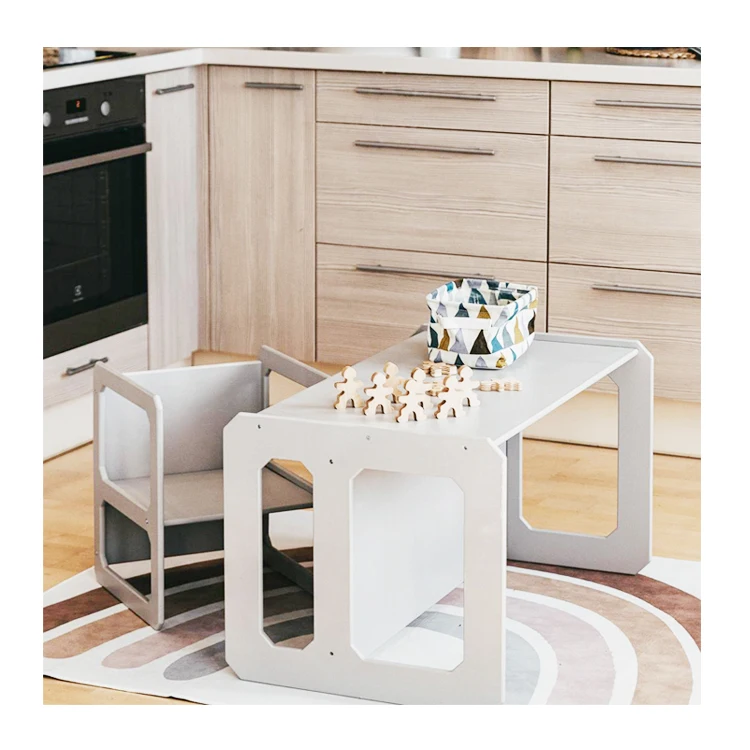 
Daycare Playroom Furniture Kids Wooden Play Activity Montessori Childrens Table and Chair Set 