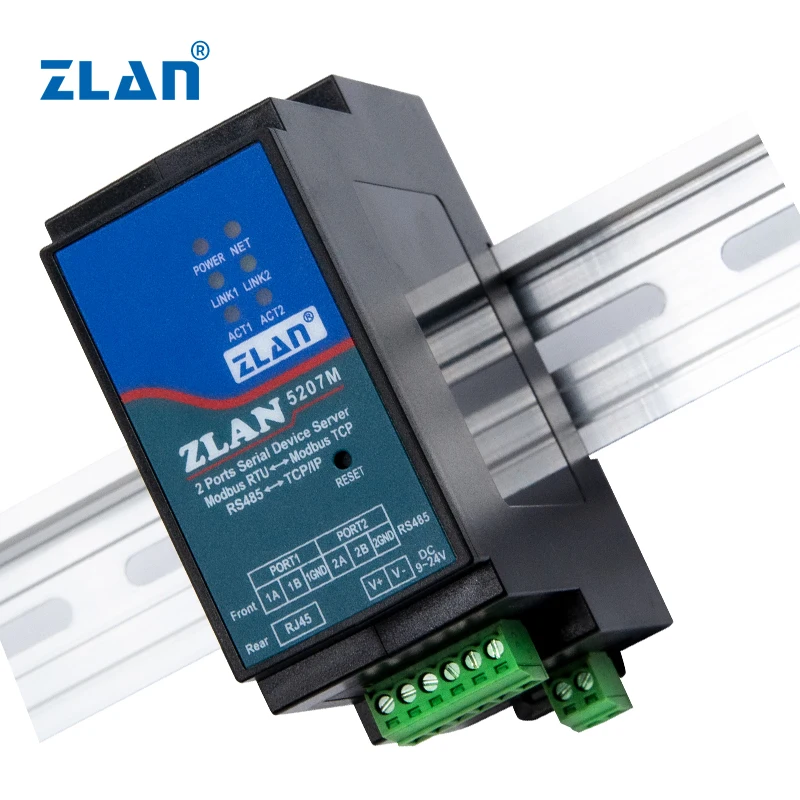ZLAN5207M RJ45 Ethernet serial modbus tcp industrial iot devices