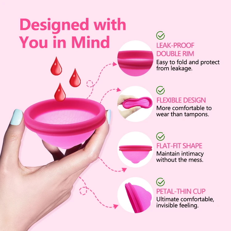 Medical Silicone Period Copa Menstruation Disc Set Soft Menstrual Disc and Case