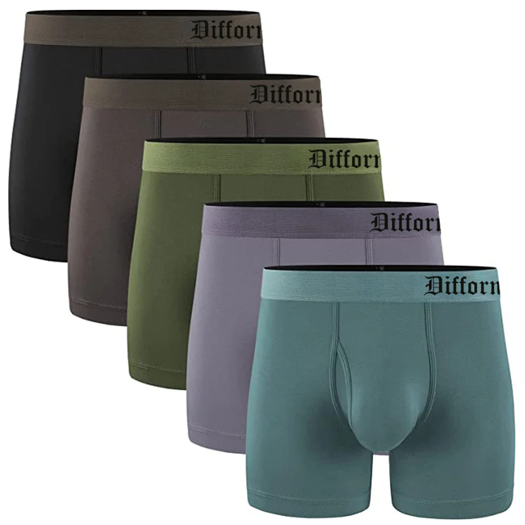 Factory mid-rise stretch plus size bamboo micromodal custom brand logo cotton brief boxer men underwear