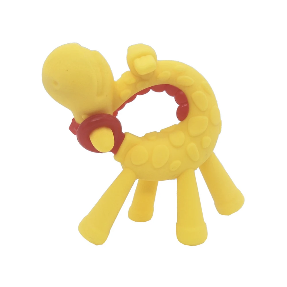 
Giraffe design BPA free food grade silicone newborn baby teether teething toy 