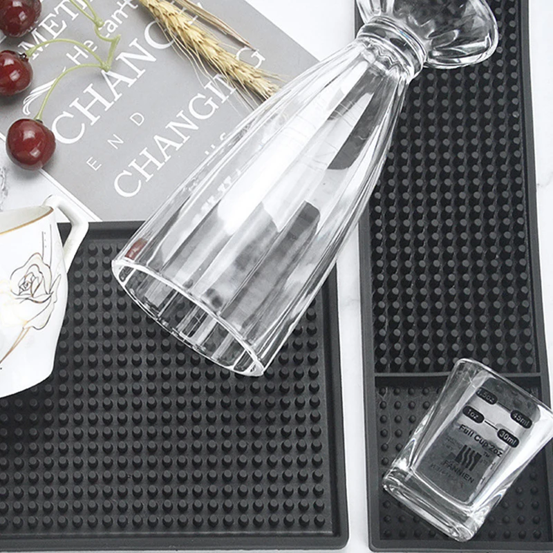 Изготовленный на заказ Нескользящий Резиновый коврик бар бегун стеклянный поднос для капельного подноса пивной перила напитков ПВХ барный обслуживания