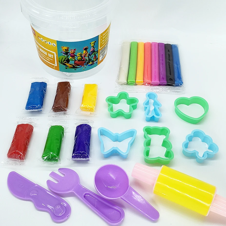 Factory directly sells color modeling ultra light air dry polymer clay Plasticine DIY educational soft clay sets with tools