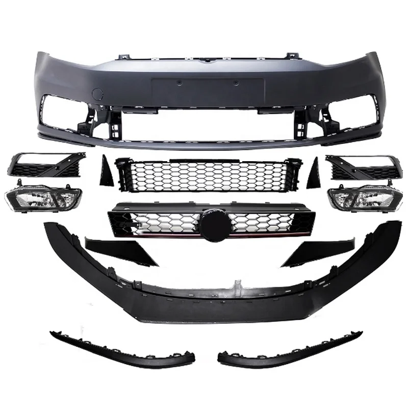Car Body Kits For Volkswagen Polo GTI 6R 6C Front Bumper / Upper Grile /Fog lamp case cover