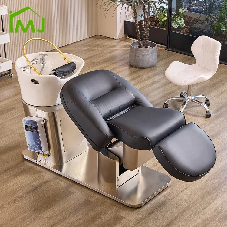 Luxury Beauty Salon  Head Spa Shampoo Bowl Chair Massage Hair Wash Bed