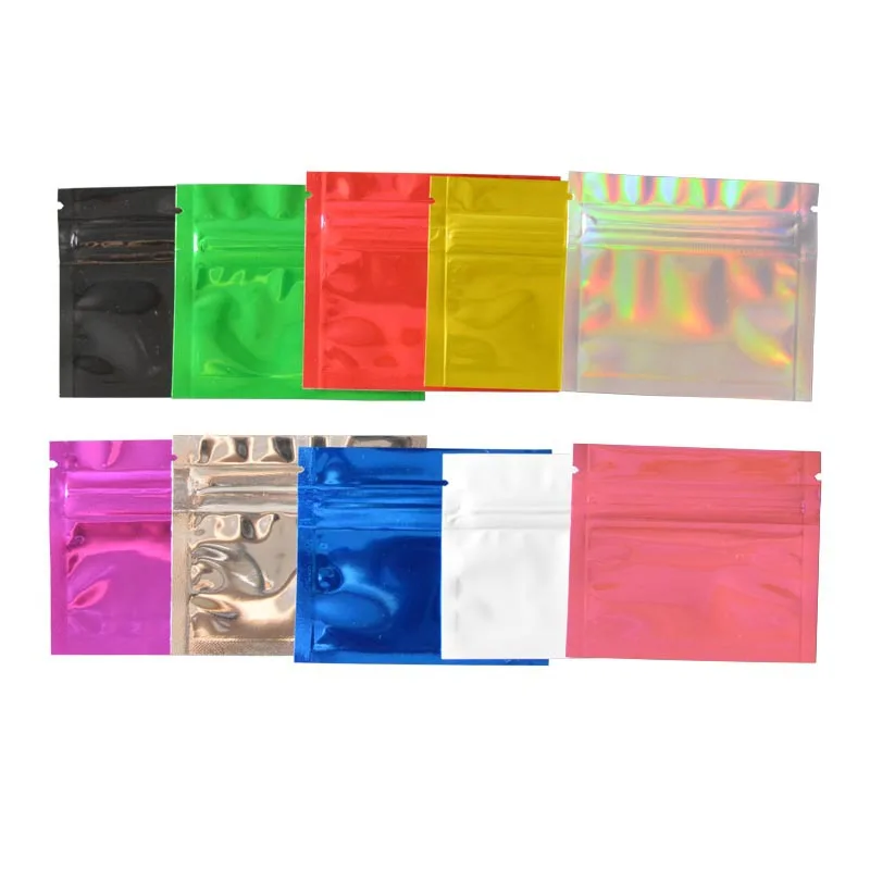 Custom Printed 3.5g Glossy Black Flat Pouch Zipper Plastic Zip Lock Mylar Bags Snacks And Candy/Beef Jerk Capsule Storage