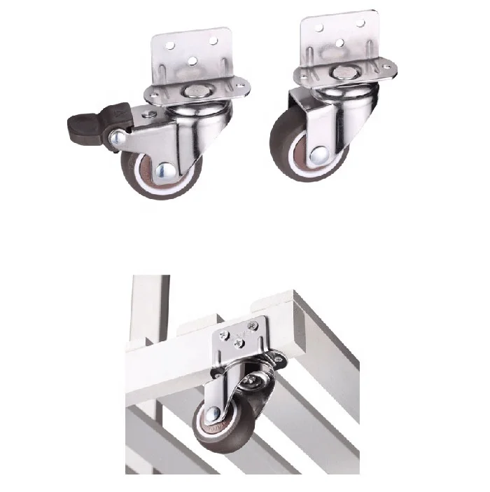 Weight Capacity 27Kg TPE L-Shaped 50mm Right Angle Splint Table and Chair Mute Soft Rubber Wheel