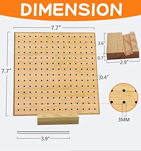 Bamboo Board for Knitting Crochet and Granny Squares Blocking Board for Knitting and Crochet Projects Handcrafted Knitting