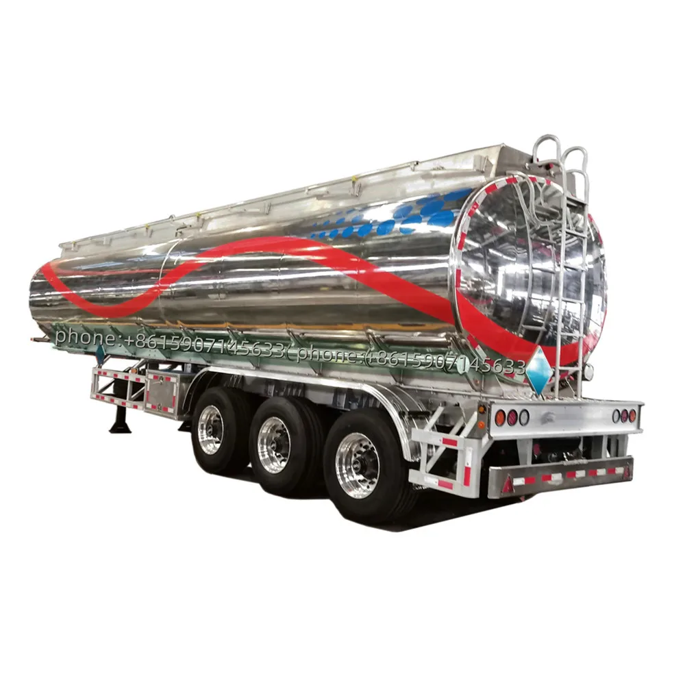 Fuel Tanker trailer Carbon Steel Aluminum Diesel Tank Semi Trailer sell in africa
